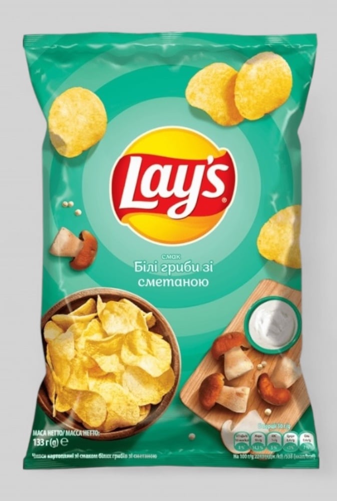 Lays Білі Гриби-Сметана 120г