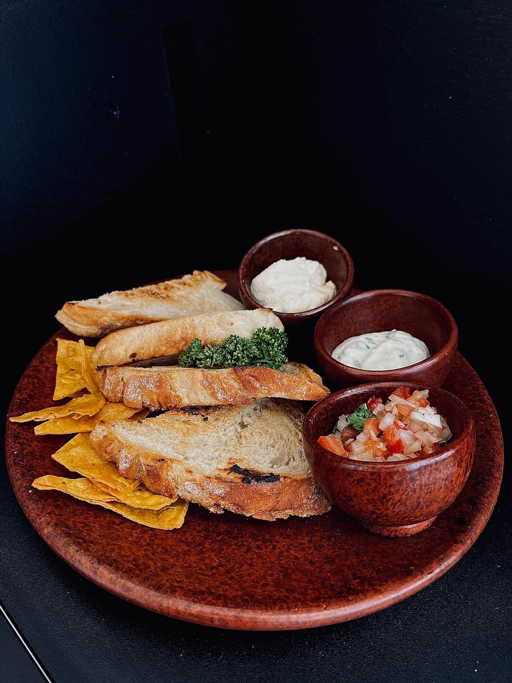 Dip Plate - choice of dips: Hummus, Tzatziki, Fresh