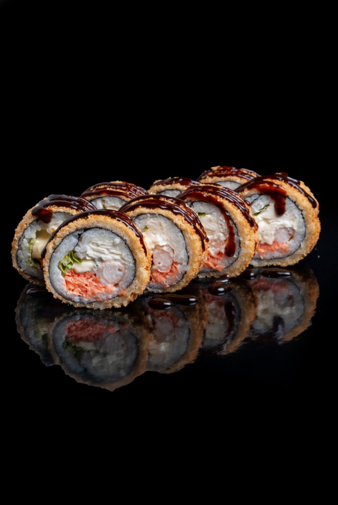 Смажений з Лососем та Креветкою ДорБлю