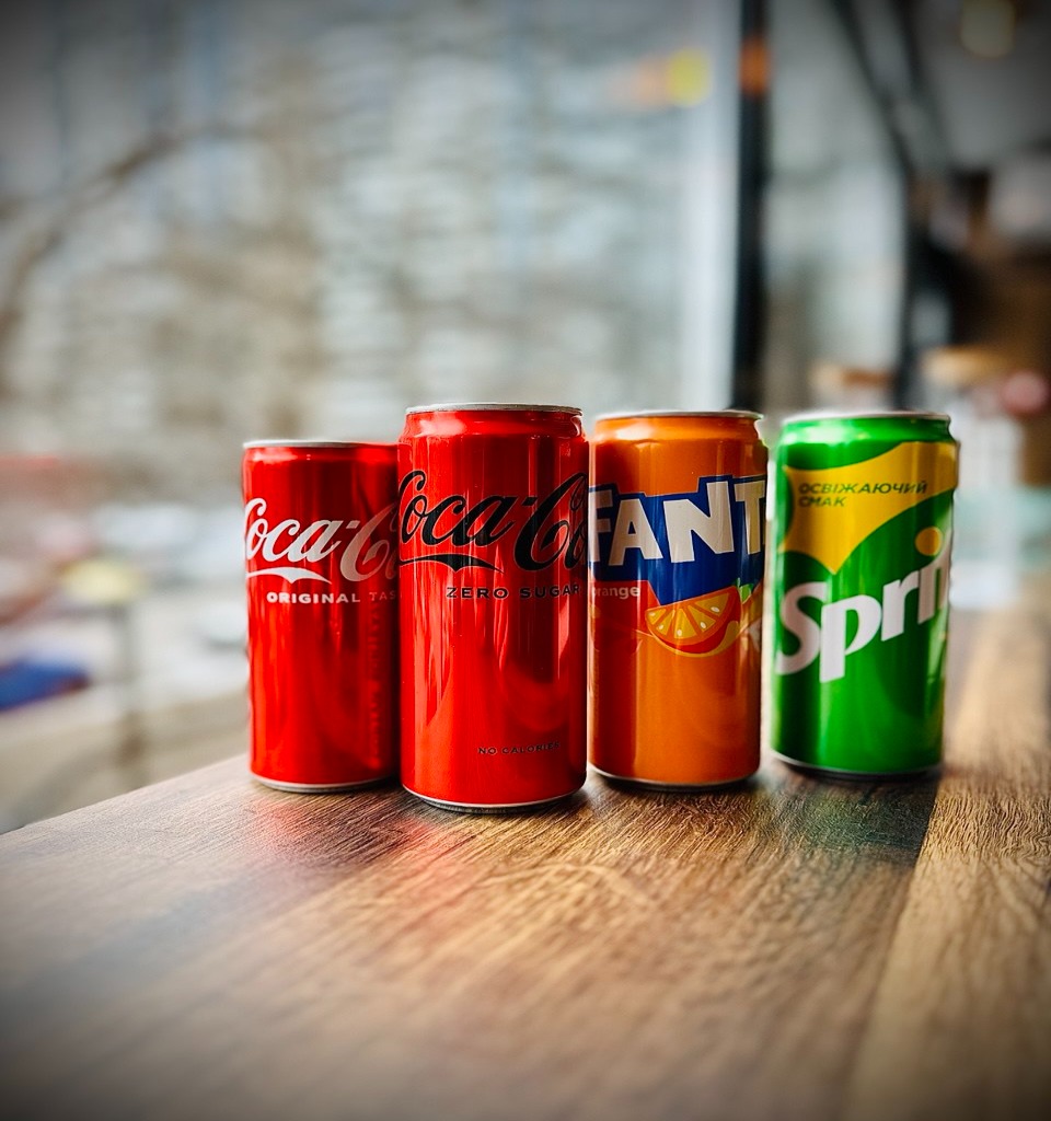 Coca-cola, Fanta, Sprite 330мл з/б