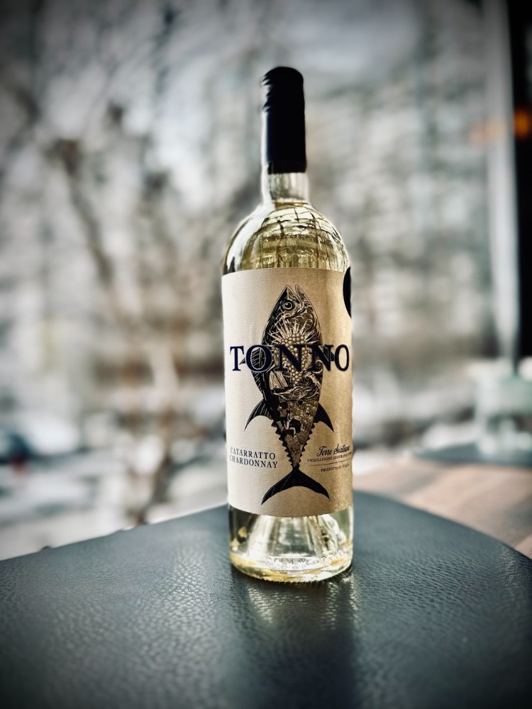 125 мл Вино біле сухе Chardonnay Catarratto Tonno