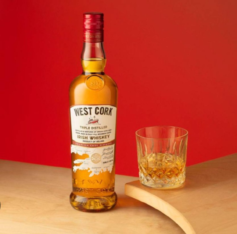 50 мл Віскі West Cork Bourbon Cask Blended Irish Whiskey 40%
