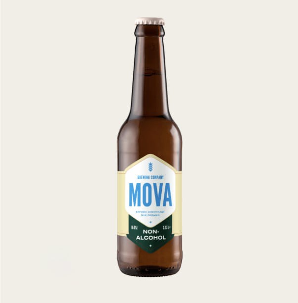 Пляшка Пиво Mova Non-Alcohol 0,33л