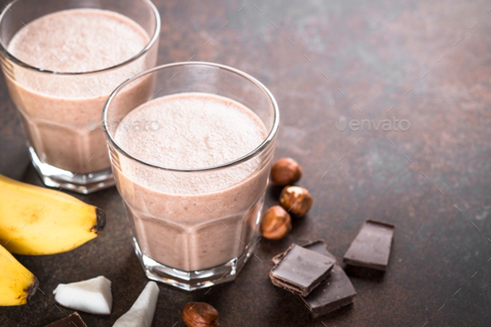 Choco Banana Coconut Milk shake