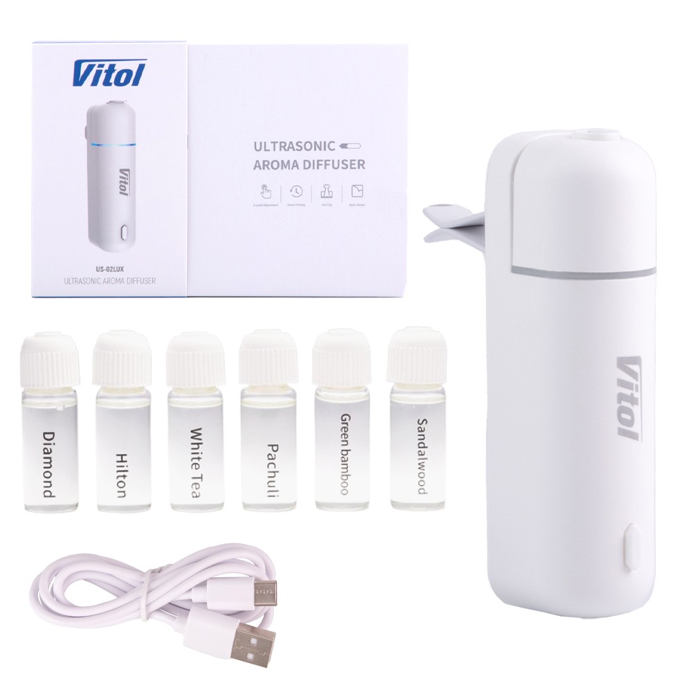 Vitol Ультразвуковий автомобільний аромадіфузор White