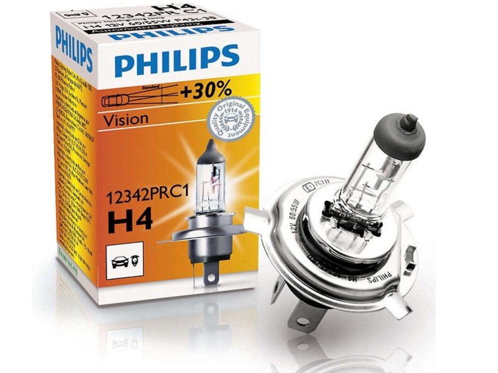 Philips Галогенова лампа H4 +30% 12V 60/55W P43t-38