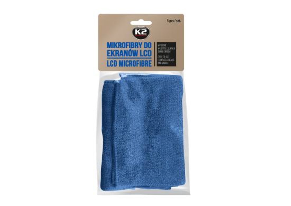 К2 LCD Microfibre Набір серветок для дисплеїв та екранів мікрофібра 15 см х 15 см 5 шт