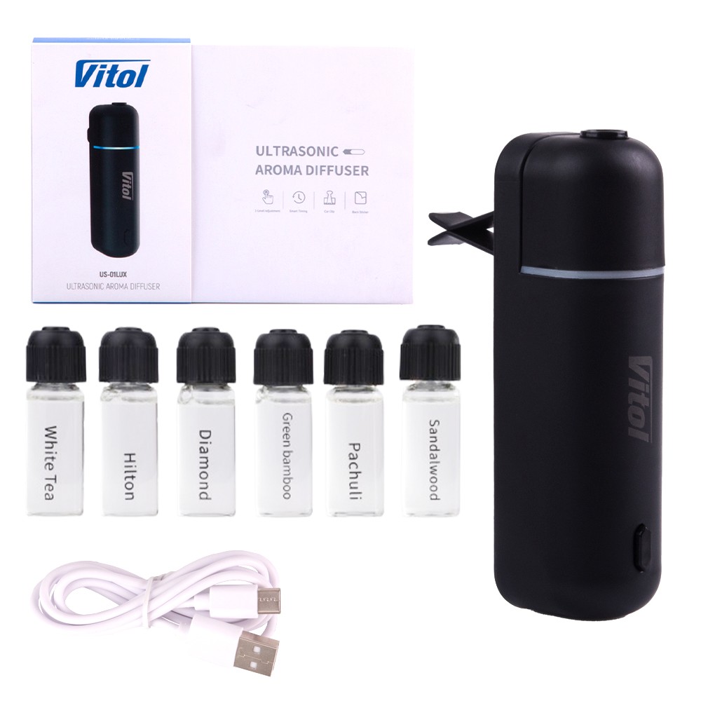 Vitol Ультразвуковий автомобільний аромадіфузор Black