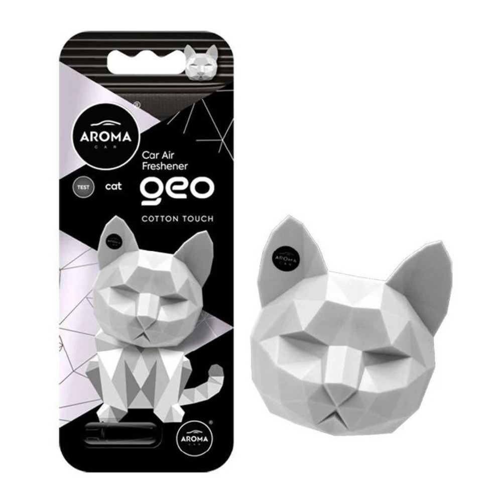 Aroma Car Автомобільний полімерний ароматизатор  GEO Cat - White Cotton Touch