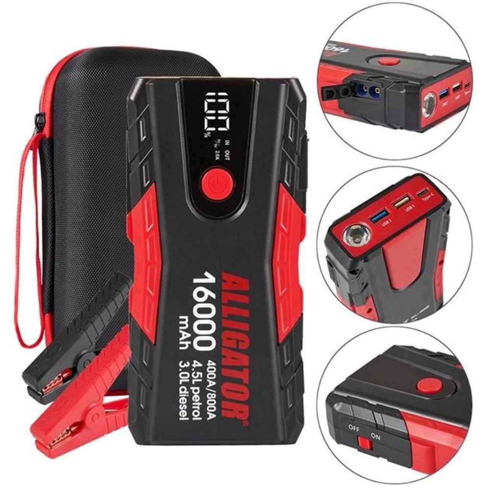 Alligator Jump Starter Пусковий пристрій  400A/800A 16000mAh