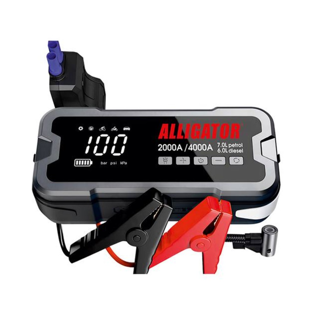 Alligator Jump Starter Пусковий пристрій 2000A/4000A 24000mAh з компресором 10Ba