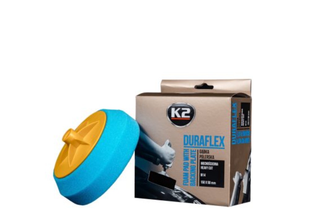 K2 Губка полірувальна жорстка для лакофарбових покриттів DURAFLEX 150х50 mm блакитна