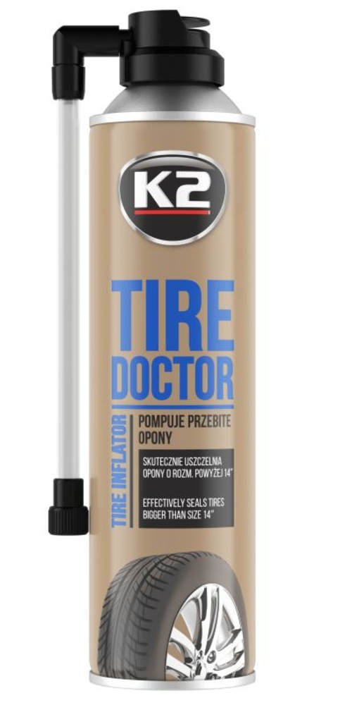 K2 Герметик для усунення проколів шин Tire Doctor аерозоль 500 мл