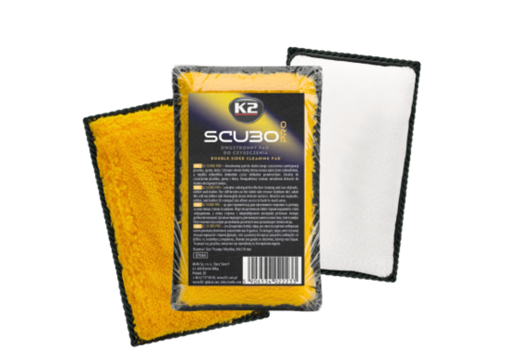 K2 SCUBO PRO Губка двостороння для універсального застосування мікрофібра 13 см х 8 см