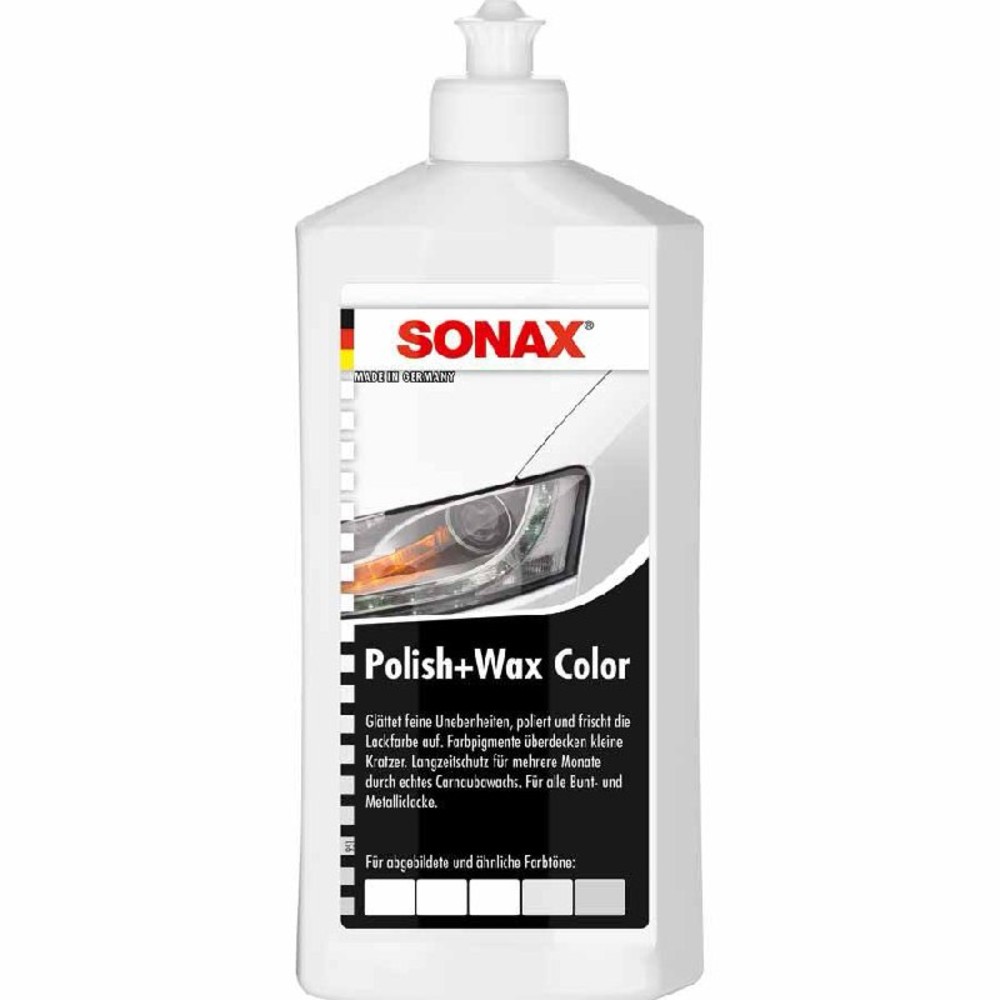 SONAX Polish&Wax Color Кольоровий поліроль з білим воском 250 мл