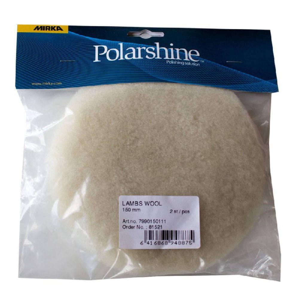 Mirka Полірувальний диск Polarshine PRO з натуральної овчини білий150 мм 1 шт.
