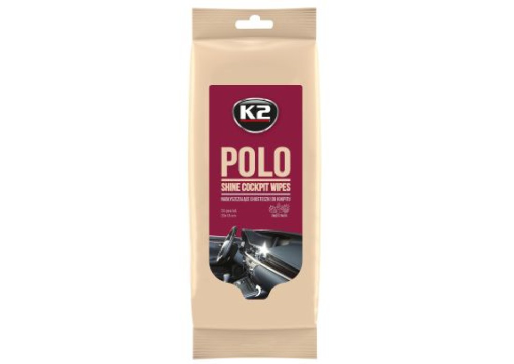 K2 Polo вологі салфетки для Торпедо глянець 24 шт.