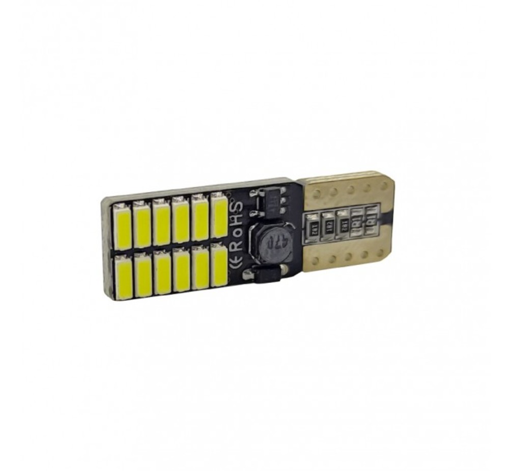 LED Лампа T10 24SMD W5W Біла Canbus