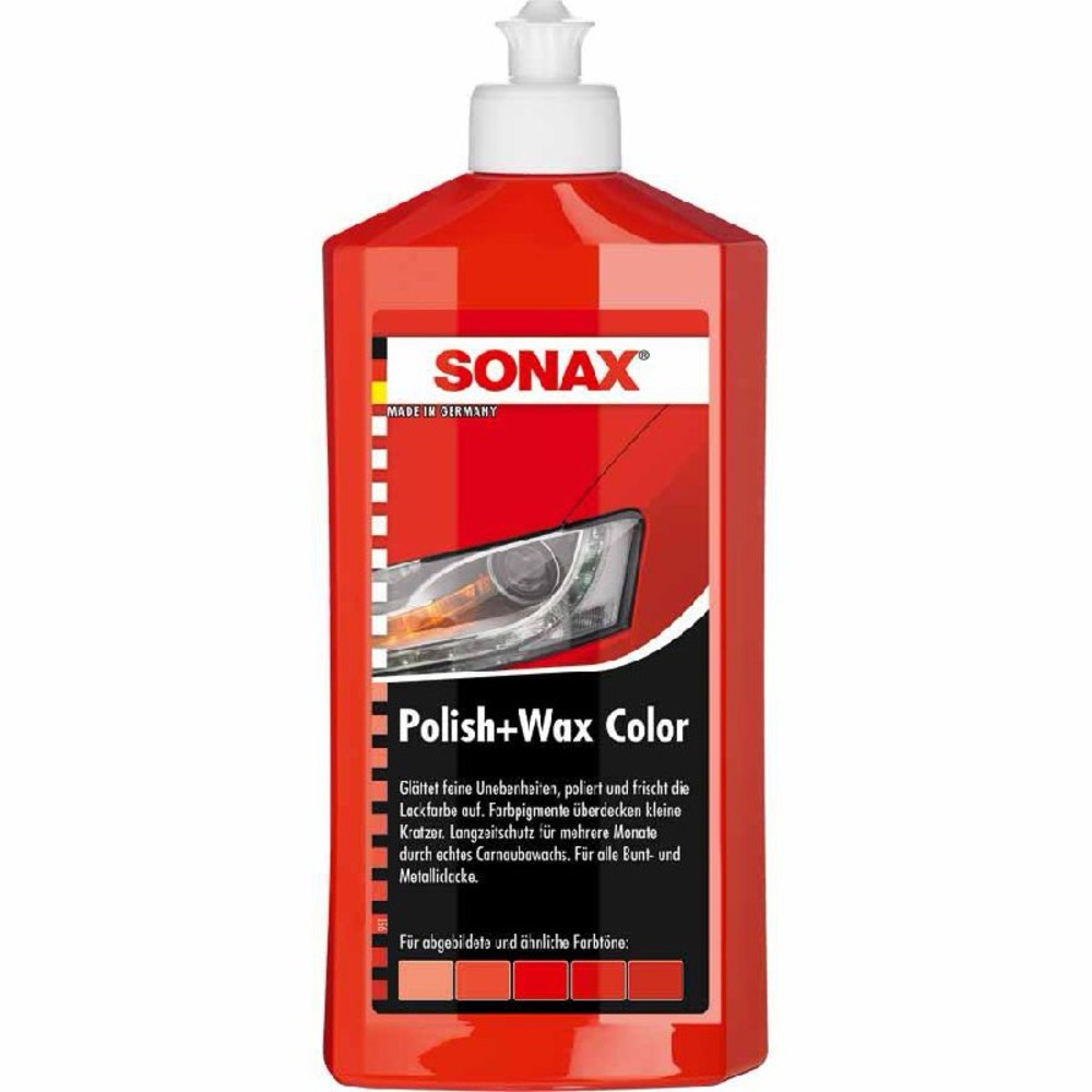 SONAX Polish&Wax Color Кольоровий поліроль з червоним воском 250 мл