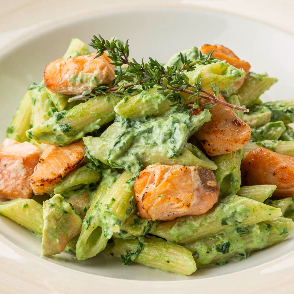 Пенне с токтогульской форелью