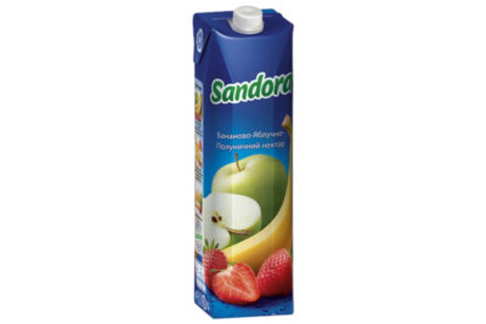 Sandora бананово-яблучно-полуничний нектар