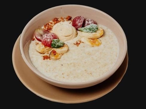 Вівсяна каша з карамельним морозивом