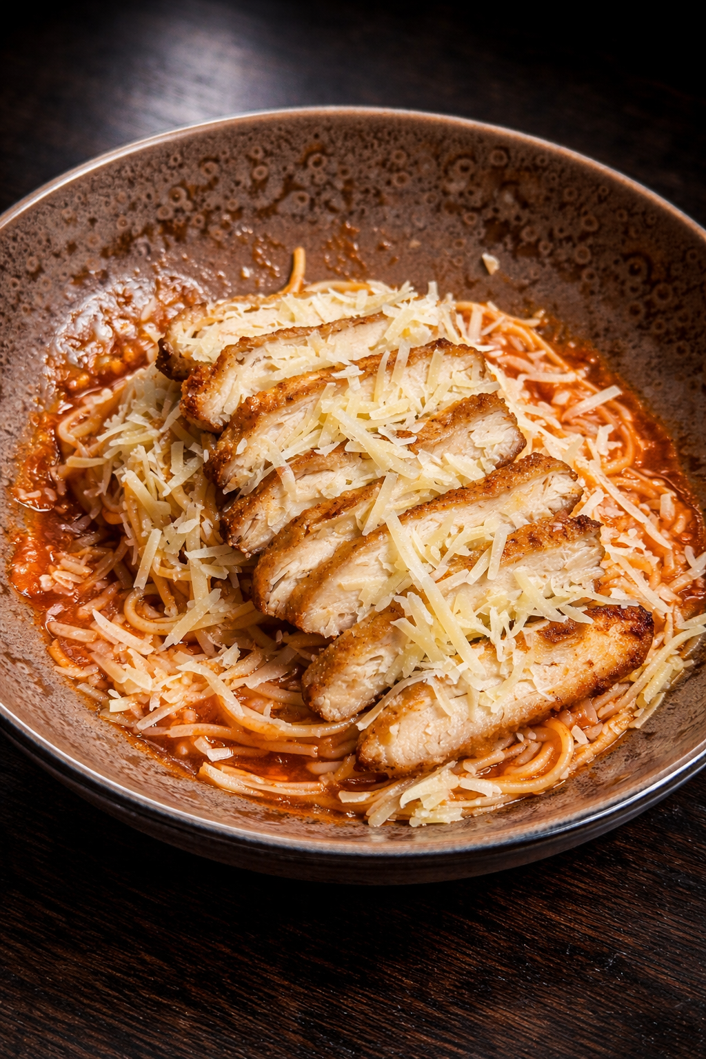 Дранк паста з курячим шніцелем та пармезаном