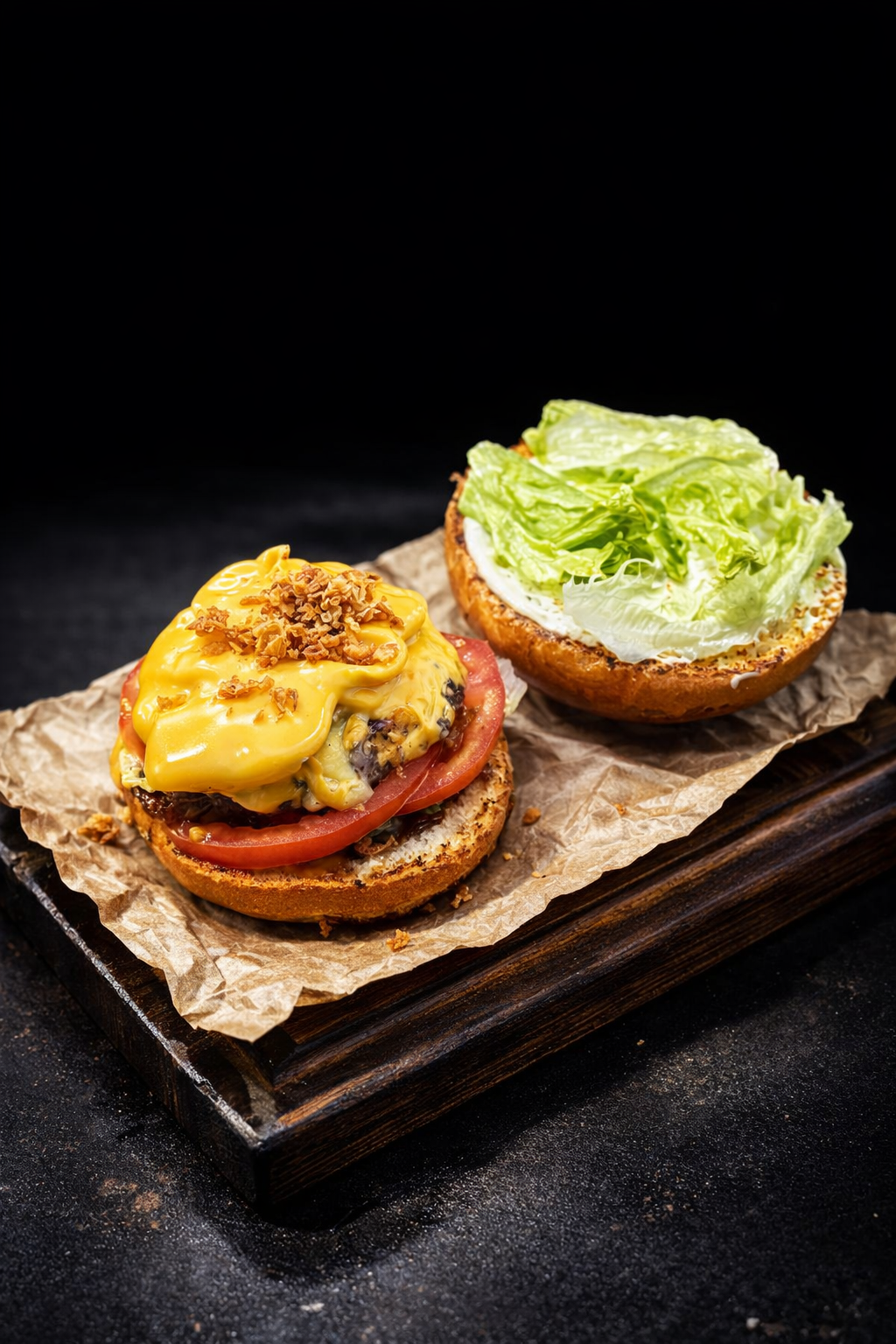 Бургер 4 сира з телятиною