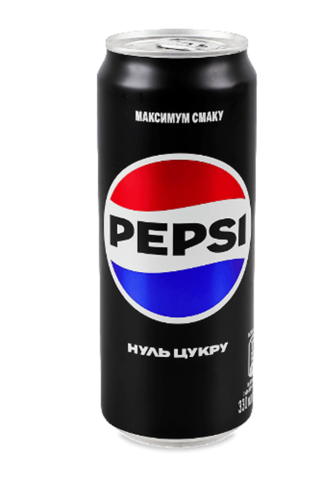 Напій газований Pepsi нуль цукру 0,33л