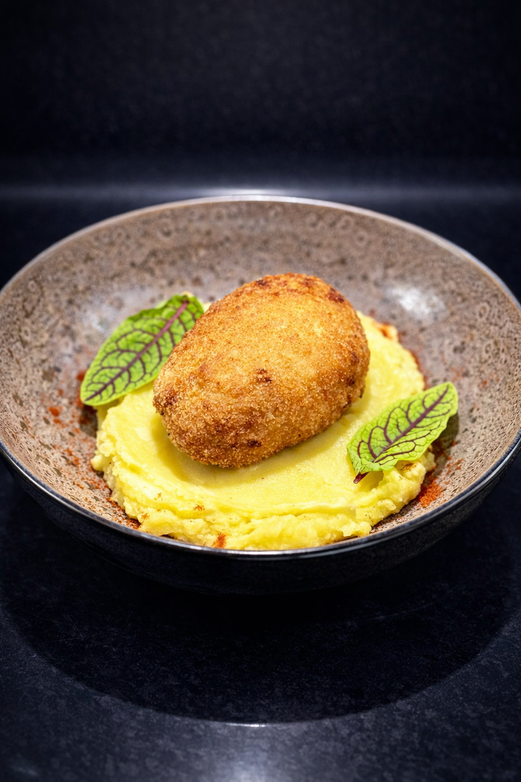 Котле́та по-ки́ївськи з пармезановим пюре