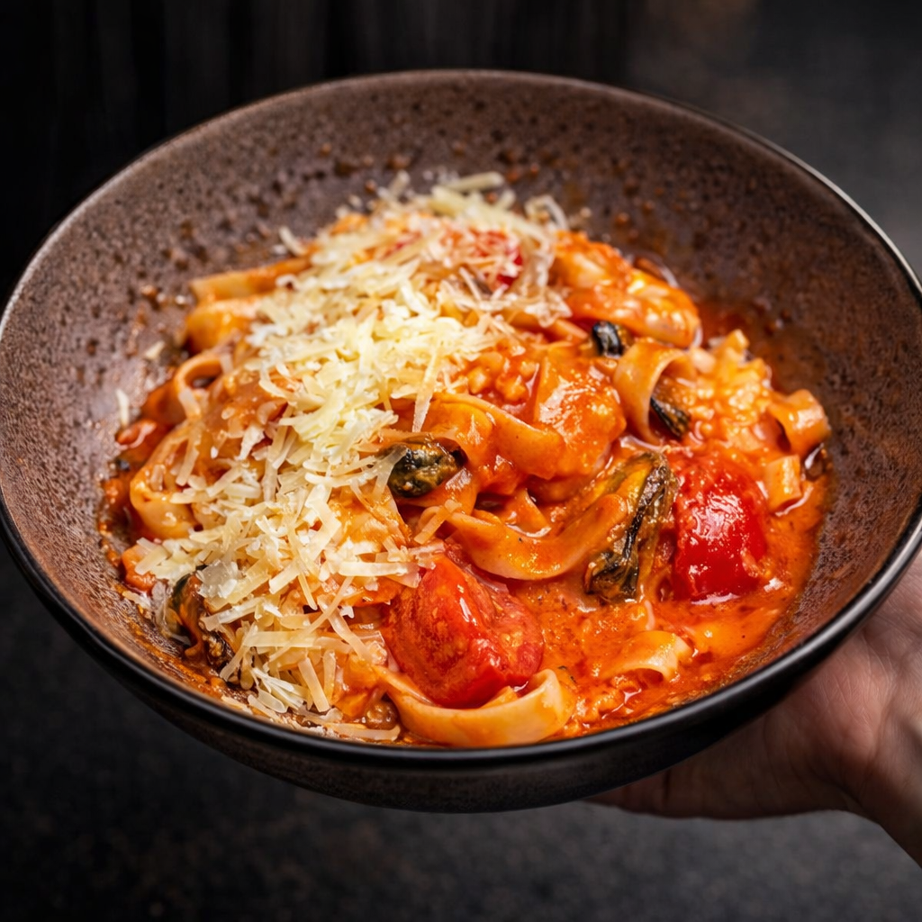 Паста бальємо з морепродуктами