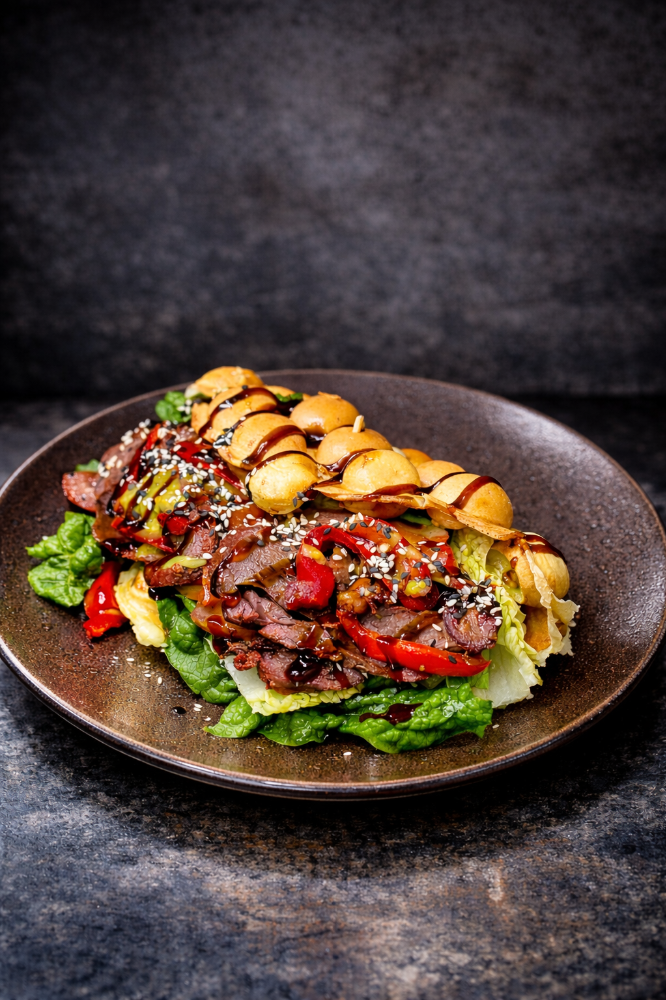 Гонконгська вафля з телятиною гриль