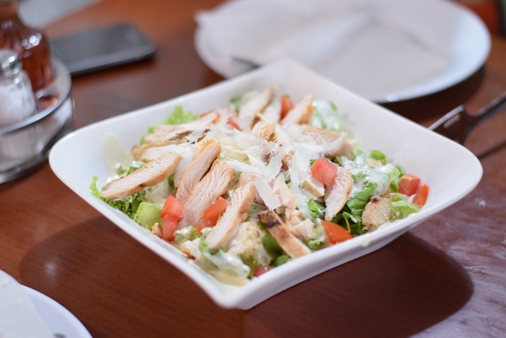 Caesar with salmon