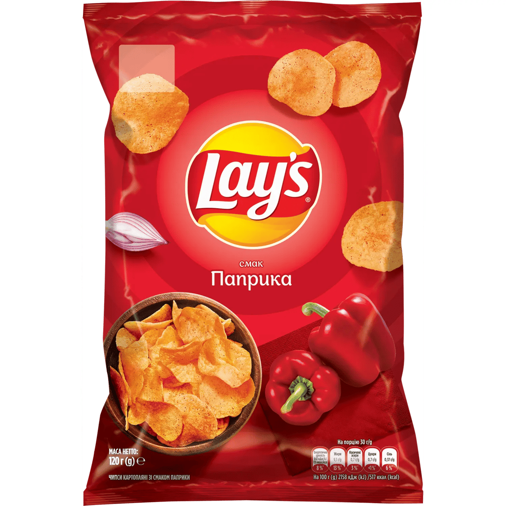 Чіпси Lay's зі смаком паприки