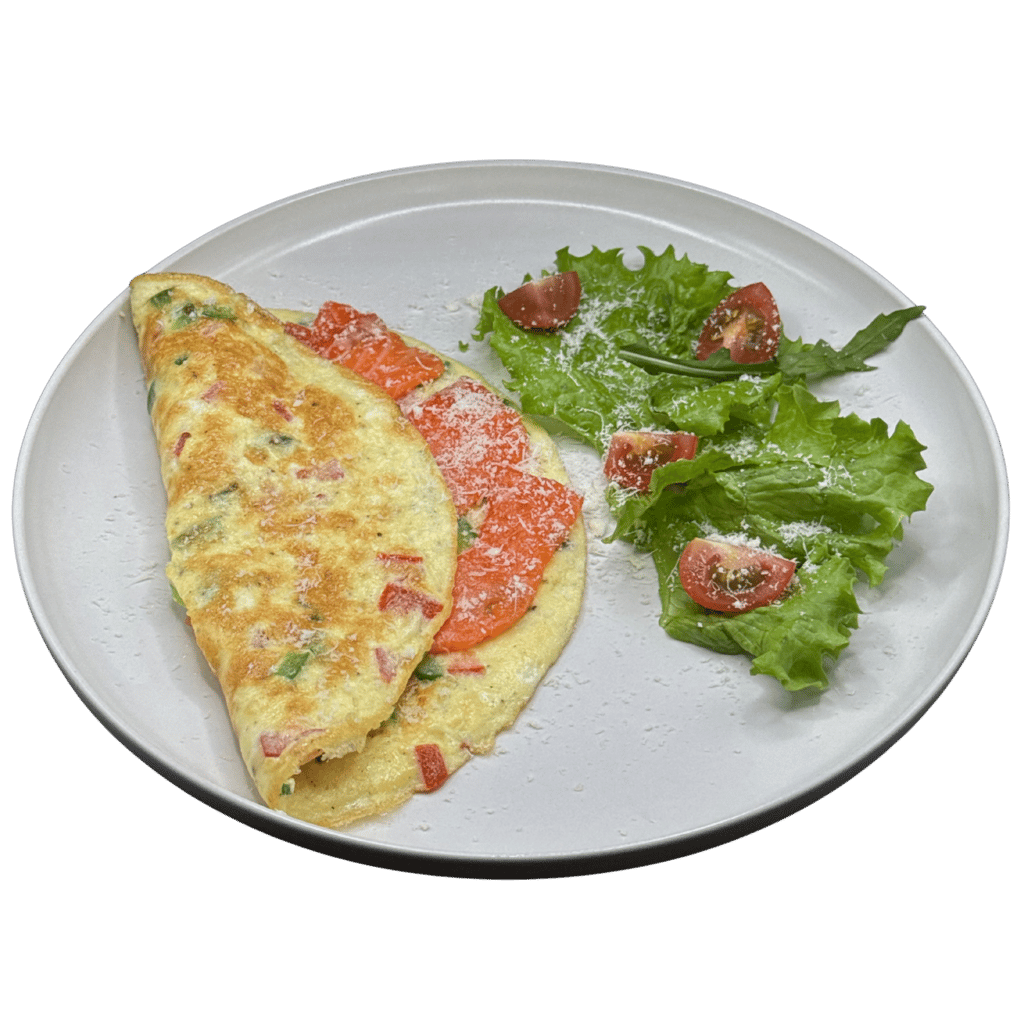 Омлет з лососем