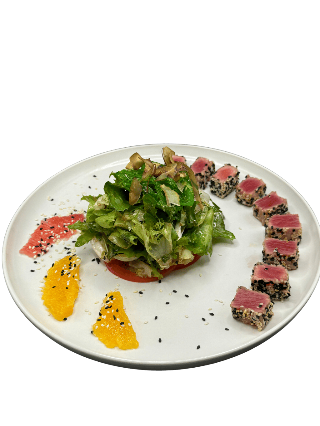 Зелений мікс з грильованим тунцем