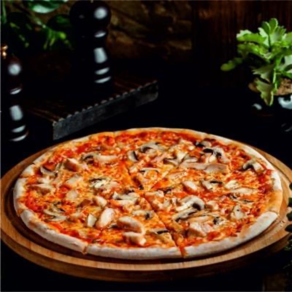 Pizza toyuqlu-göbələkli