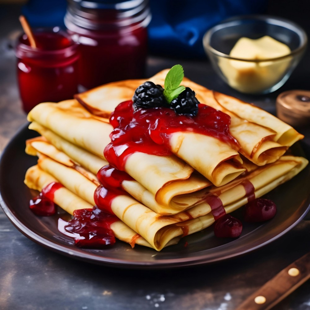 Блины с джемом