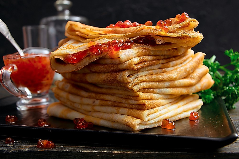 Блины с икрой