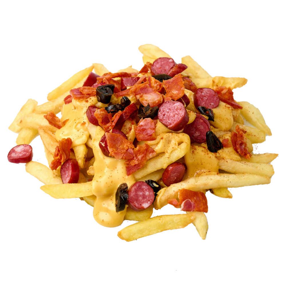 FRENCH FRIES SAUSAGES & JALAPENO (Фрі з ковбасками)