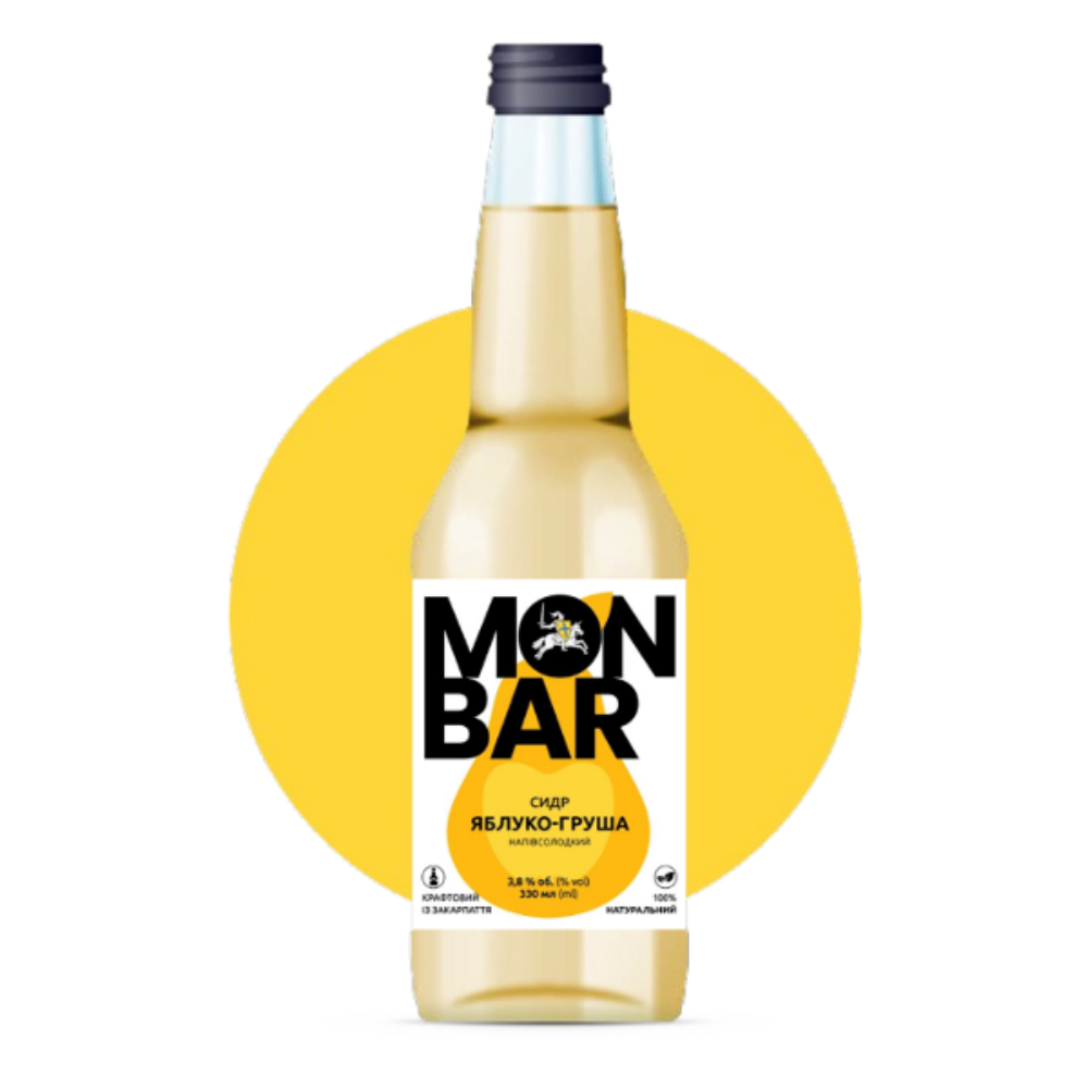 Сидр MonBar Яблуко-Груша 0.33L
