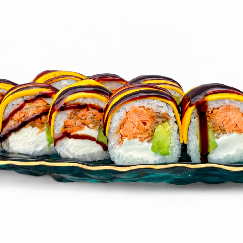 Сирний зі смаженим лососем 