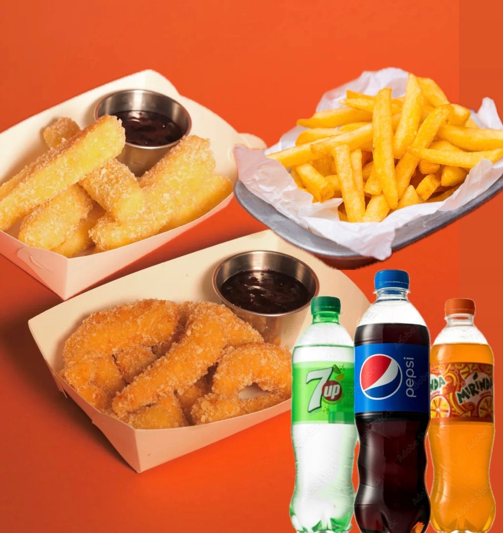 Комбо 3: Креветка + Сирні палички + Картопля фрі