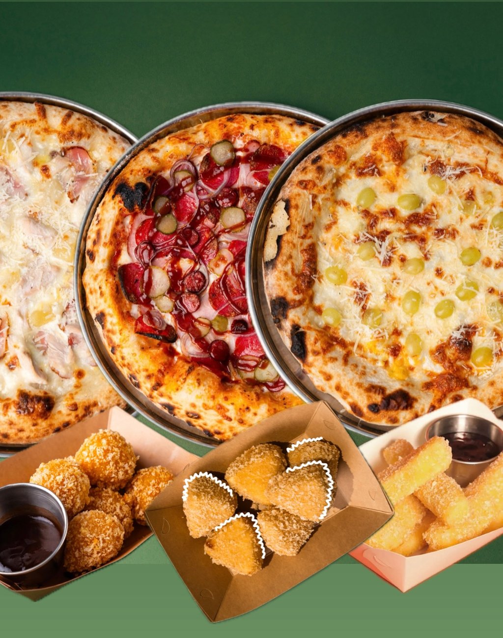 Комбо 5: Сет 3 піци + Сирний мікс