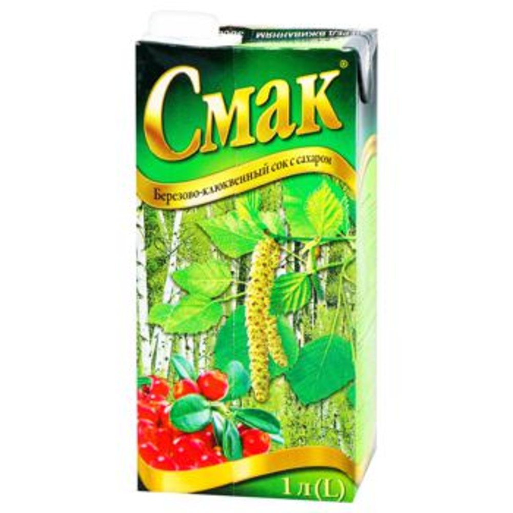 Сік березово-малиновий 1л Смак рикеп з/кр
