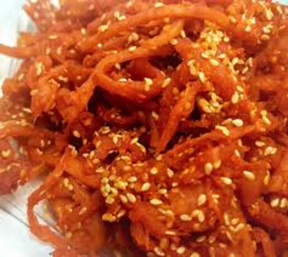 Кальмар по-шанхайськи з кунжутом
