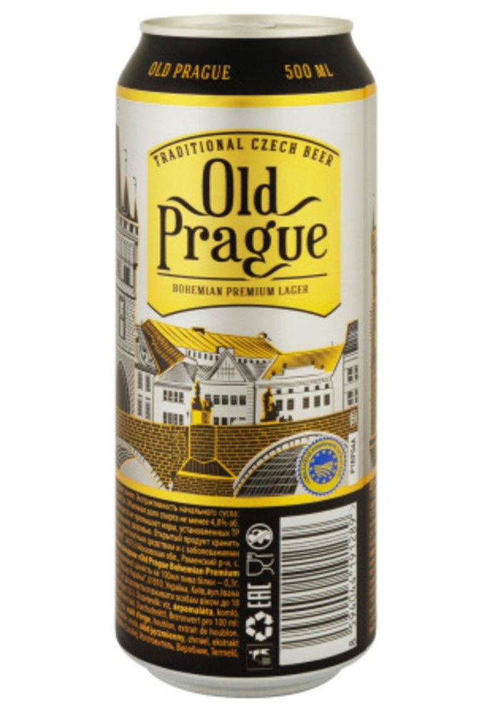 Пиво Old Prague Bohemian Premsum Lager 0.5л ж/б