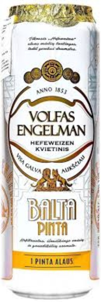 Пиво Volfas Engelman Balta Pinta 0.568 ж/б