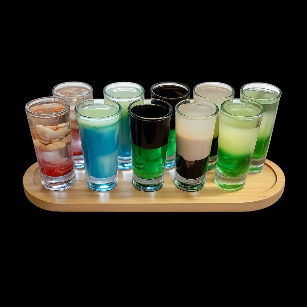 Сет шотів 10шт.( Мексиканець - 2шт., B-52 - 2шт., Медуза - 2шт., Toxic Jager-2шт., Пухлина мозоку-2шт.)