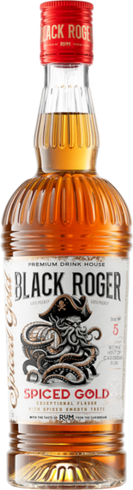 Ром Black Roger Spiced Gold Aznauri 50/500мл